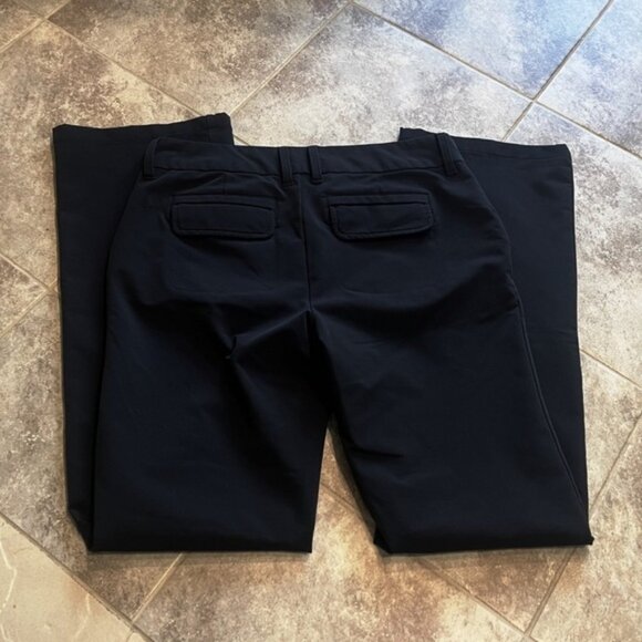 Lole Travel Pant Solid Black Mid Rise Straight Leg Stretch Pockets Size 8 - Picture 6 of 13